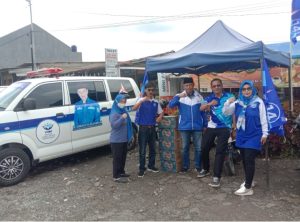 Siaga Emergency Medis Bagi Pemudik, DPC Demokrat Garut Standby Ambulance di Pos PAM Kadungora